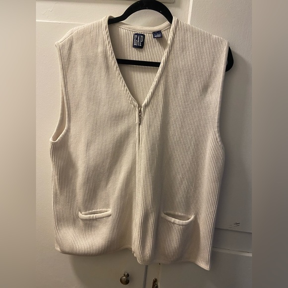 Gap white cream Vest Cotton - Picture 2 of 10